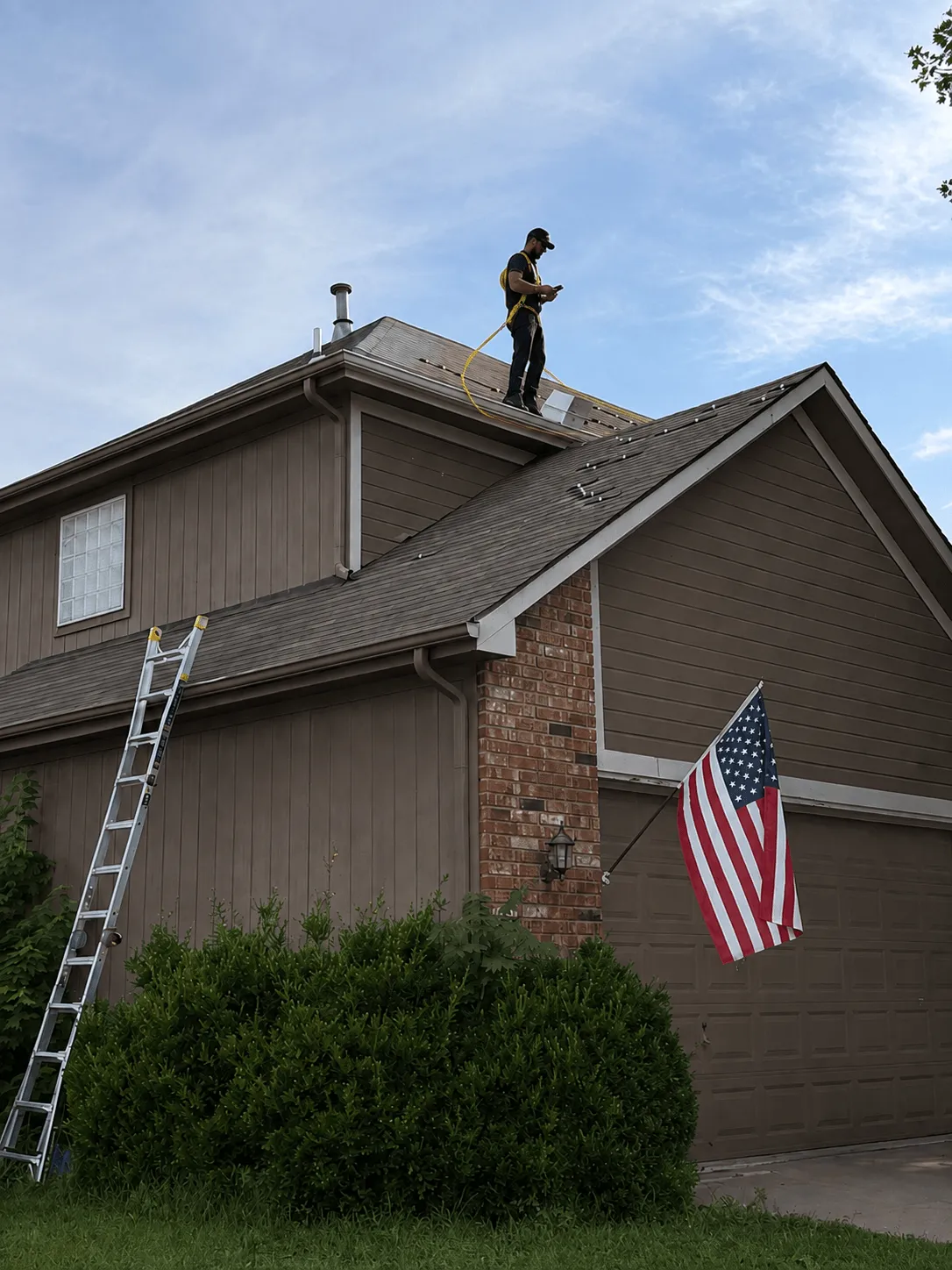 Professional residential roof inspection
